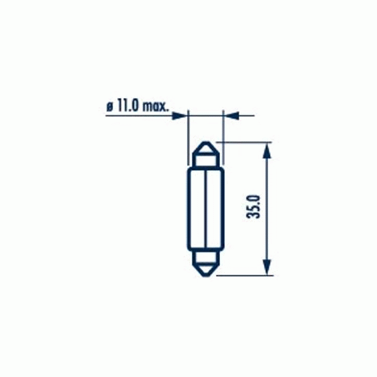 Крушка 12V / 10W  SV8.5
