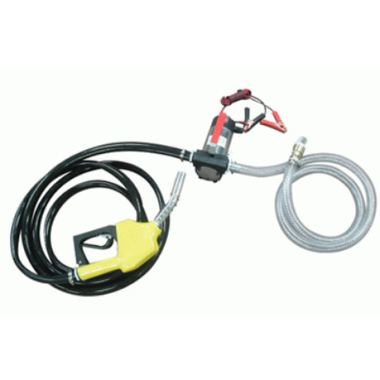 Помпа за дизелово гориво 12V, 150W, 40L/min, в к-кт с пистолет, маркучи, нипели и скоби