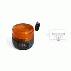 Маяк LED на батерия с USB зарядно, магнитен, с дистанционно за вкл/изкл и два режима на работа, IP66