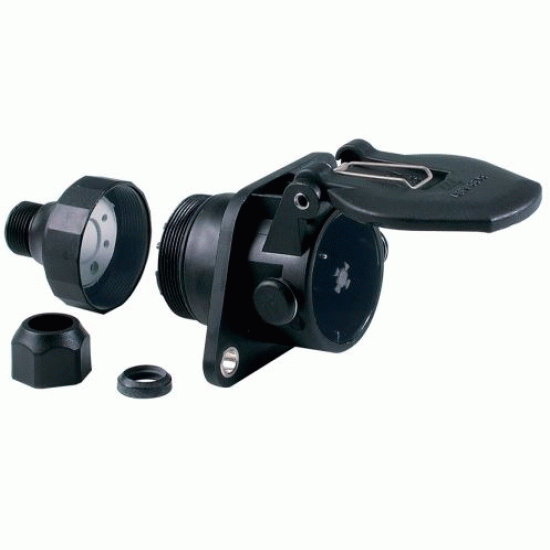 Букса токова 24V 7pin, ABS/EBS/ADR, с винтчета, за ремарке, ISO 7638-1