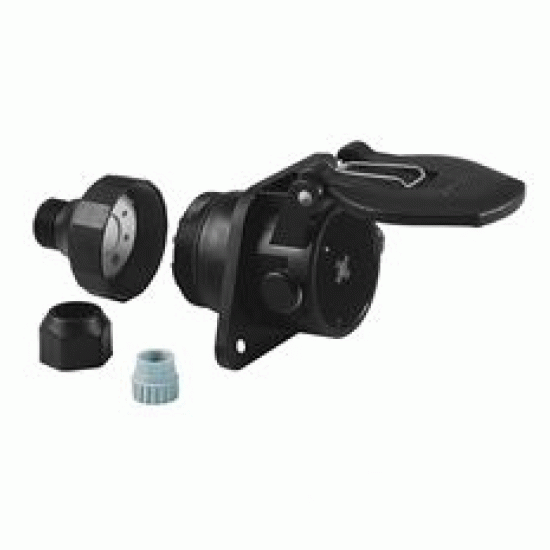 Букса токова 24V, 7pin, ABS/EBS/ADR, пинове за клещи, за ремарке, ISO 7638-1