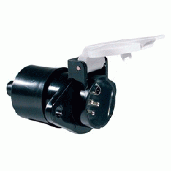 Букса токова 24V, 7pin, пластмасова, с винтчета, женска маса, за ремарке, тип S