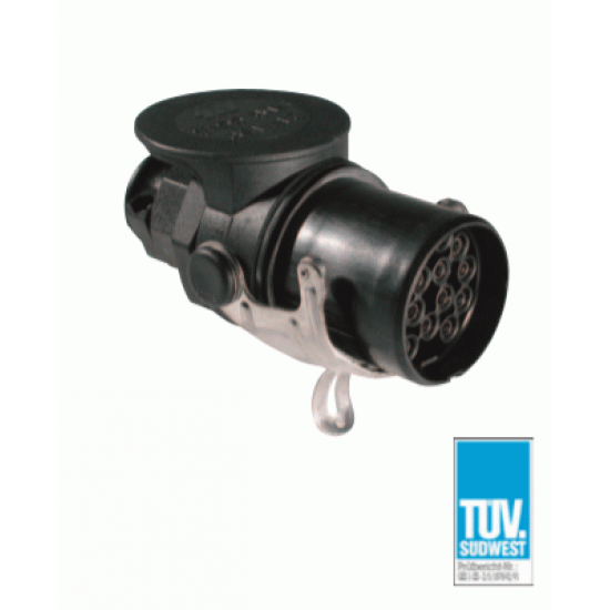 Букса токова 24V, 15pin, ABS/EBS/ADR, с винтчета, за кабел, ISO 12098