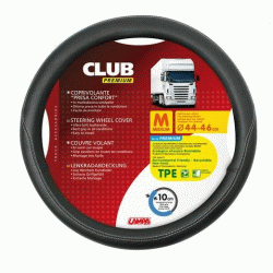 Калъф за волан кожен черен Ø 44/46 cm -Club Premium-