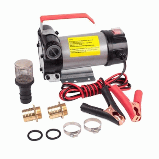 Помпа за дизел  електрическа 12V, 160W,  40L/min, със скоби и накрайници,  без маркуч и пистолет