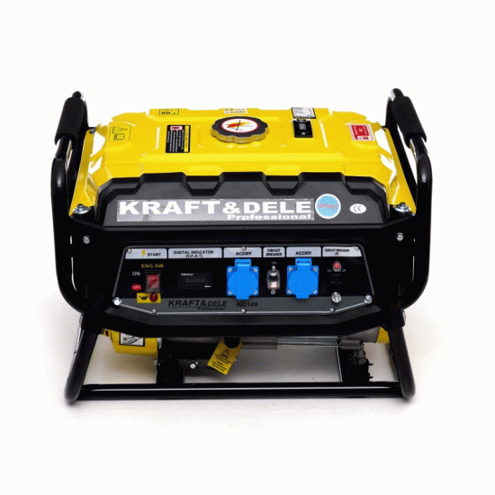 Генератор бензинов 3500W, LCD дисплей, изводи 2x230V + 1x12V, 15л резервоар