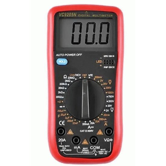Мултицет дигитален, със зумер, работи с батерия 9V G6F22M