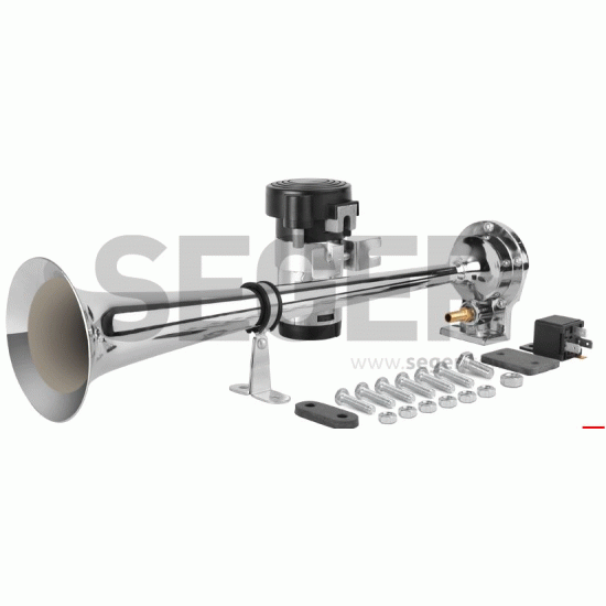 Тромба въздушна с компресор с хромирано покритие, 38 cm,115dB, 12V