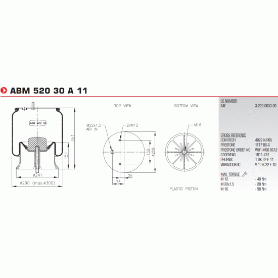 Въздушна възглавница комплект NEOTEC  32619 KPP - 927ABM52030A11