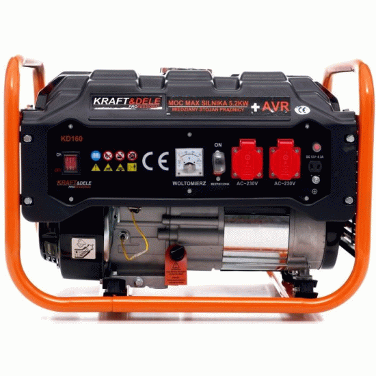 Генератор бензинов 2.8/3.5kW, 12V/2x230V, резервоар 15л
