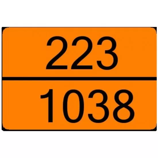 Табела ADR стомана 0.8мм. 300х400мм. 223/1038 -ОХЛАДЕН ЕТИЛЕН-