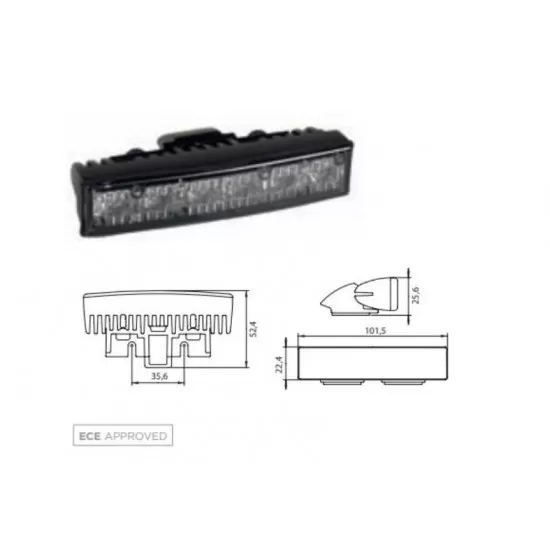 Лампа сигнализираща оранжева светлина с 33 режима 6 LED 10-30V