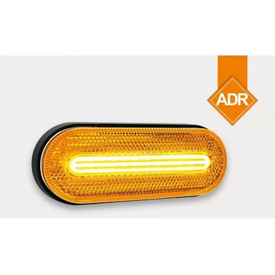 Габарит без букса LED оранжев, с оранжев рефлекто 12-36V и кабел 0,5м.