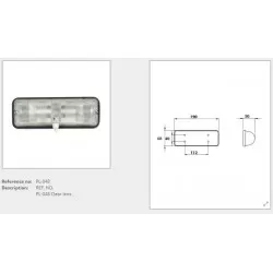 Плафони кабина с кристално стъкло 12/24V