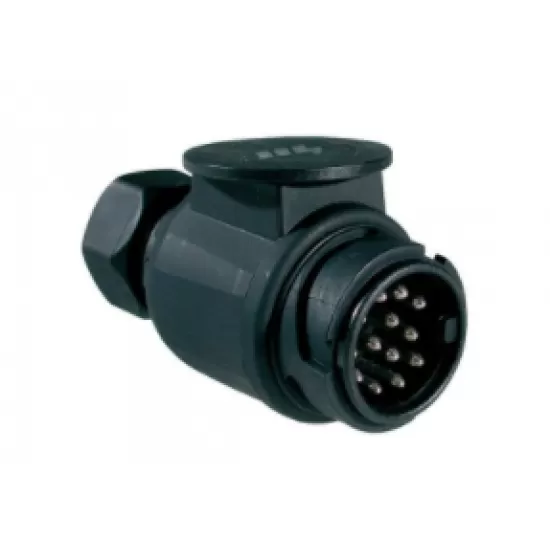 Букса токова 12V, 13pin, пластмасова, с винтчета, за кабел