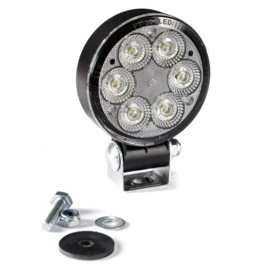 Фар работен универсален LED 6 диода, SLIM бял 2500 lm, 12-32V с кабел 1.5 м, широк светлинен лъч за близка зона, IP69