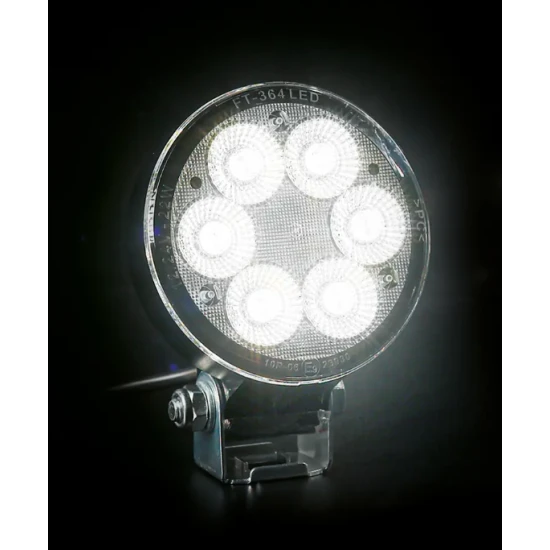 Фар работен универсален LED 6 диода, SLIM бял 2500 lm, 12-32V с кабел 1.5 м, широк светлинен лъч за близка зона, IP69