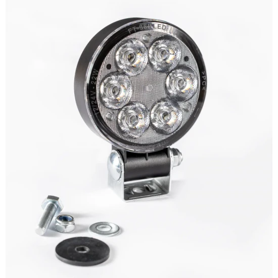 Фар работен универсален LED 6 диода SLIM, бял 2500 lm, 12-32V с кабел 1.5 м, тесен светлинен лъч за далечна зона, IP69
