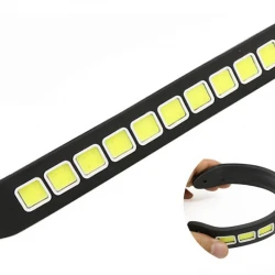 Светлини дневни LED, гумена основа, DRL 12V, 10W, 500LM, 6500K