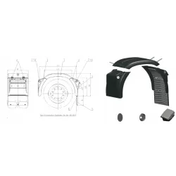 Калник заден, предна част RH B 690 x H2 488 x H3 590mm; 3.4kg -MAN TGA/TGS/TGX-