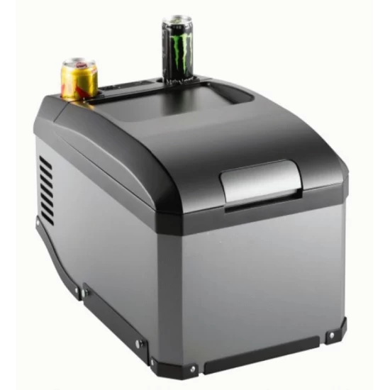 Хладилна кутия цвят сив с черен капак, 30L, 12V/24V/230V, T℃ -18~10℃, р-ри Ш/Д/В - 350/585/380 mm