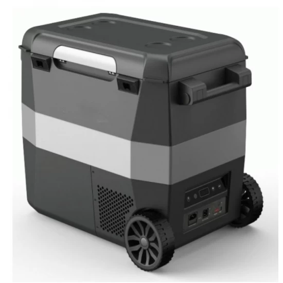 Хладилна кутия на колелца с компресор цвят черен 40L, 12V/24V/230V, T℃ -18~10℃, р-ри Ш/Д/В - 382/616/465 mm