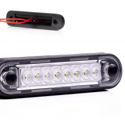 Габарит LED 12-36V, червен, 0.15м кабел, с гумено уплътнение