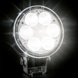 Фар работен универсален LED 6 диода, бял 2500 lm, 12-32V с кабел 1.5 м, тесен светлинен лъч за далечна зона, IP69 - 2