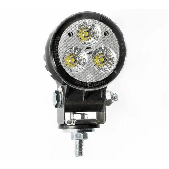 Фар работен универсален LED 3 диода, бял 1200 lm, 12-32V с кабел 1.5 м, широк светлинен лъч за близка зона, IP69