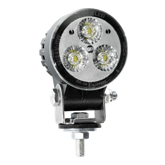Фар работен универсален LED 3 диода, бял 1200 lm, 12-32V с кабел 1.5 м, тесен светлинен лъч за далечна зона, IP69