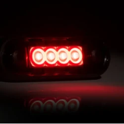 Габарит заден диоден червен тъмен LED, 12-36V, кабел 0,5м - 2