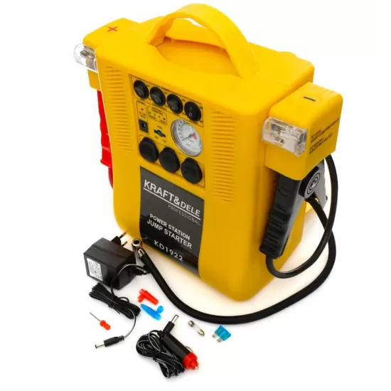 Зарядно стартерно устройство 4в1 (стартер/компресор/фенер) 12V,230V/17Ah, 400/900A, max 20bar