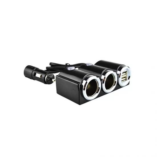 Разклонител за запалка с USB 12/24V