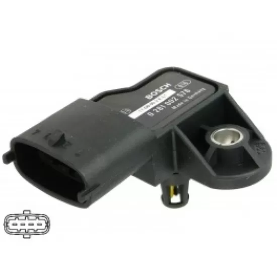 Датчик налягане ПР.ПЪЛНЕНЕ,BOSCH; VOLVO FE(06- ) FE II(16- ) FH(09- ) FH 12(95- ) FH 16(05- ) FM(08- ); RENAULT TRUCKS Kerax(00- ) Magnum(96- )