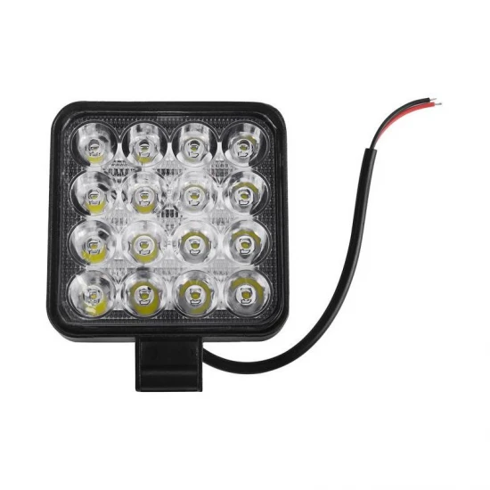 Фар работен универсален 12 LED, 2500 lm, 40W, 12-40V с кабел и стойка, р-ри 85×103×19 mm, IP65