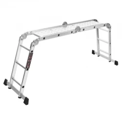 Стълба 2 в 1 с платформа, алуминиева, H - 346cmm, MAX 150 kg - 2
