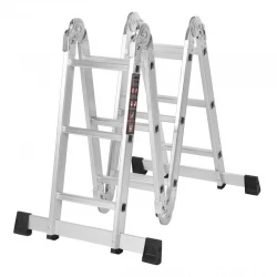 Стълба 2 в 1 с платформа, алуминиева, H - 346cmm, MAX 150 kg