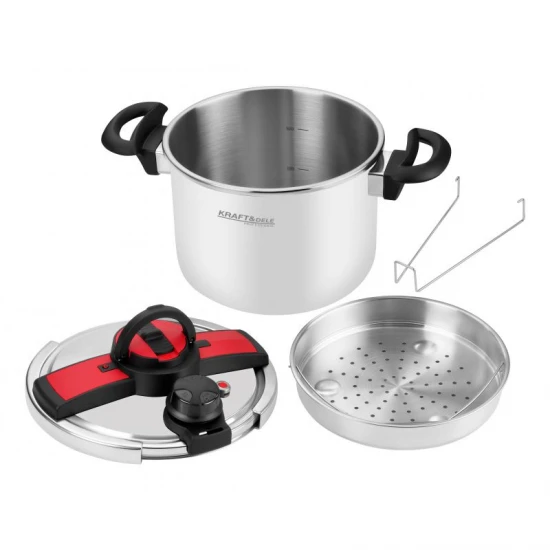Съд за готвене тенджера под налягане, обем 8 л, диаметър 22 см № KD4299 - Kraft & Dele