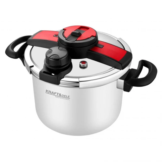 Съд за готвене тенджера под налягане, обем 8 л, диаметър 22 см № KD4299 - Kraft & Dele