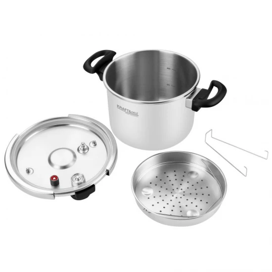 Съд за готвене тенджера под налягане, обем 8 л, диаметър 22 см № KD4299 - Kraft & Dele