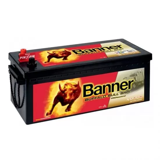 АКУМУЛАТОР УСИЛЕН BANNER 180Ah SHD / 1000A - L514xW223xH220 -