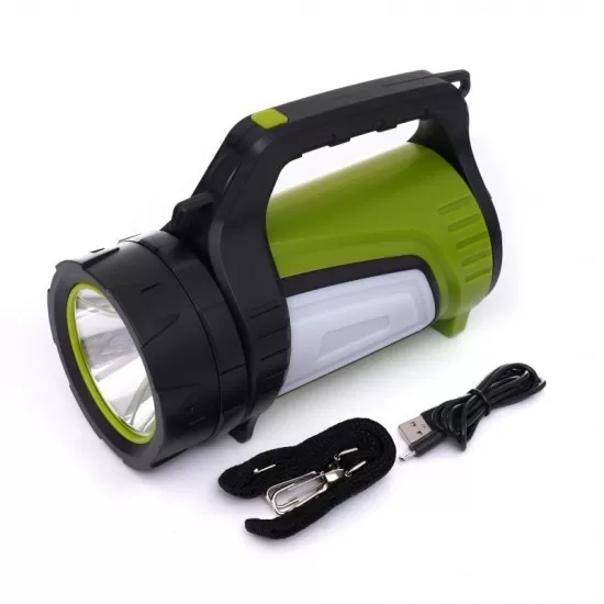 Фенер LED, акумулаторен със зарядно и три режима на работа, 3.7V, 8000mAh