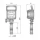 Фар работен универсален 6 x LED, с дръжка,12V-24V DC, 2500Lm, 8m спирален кабел с букса за запалка